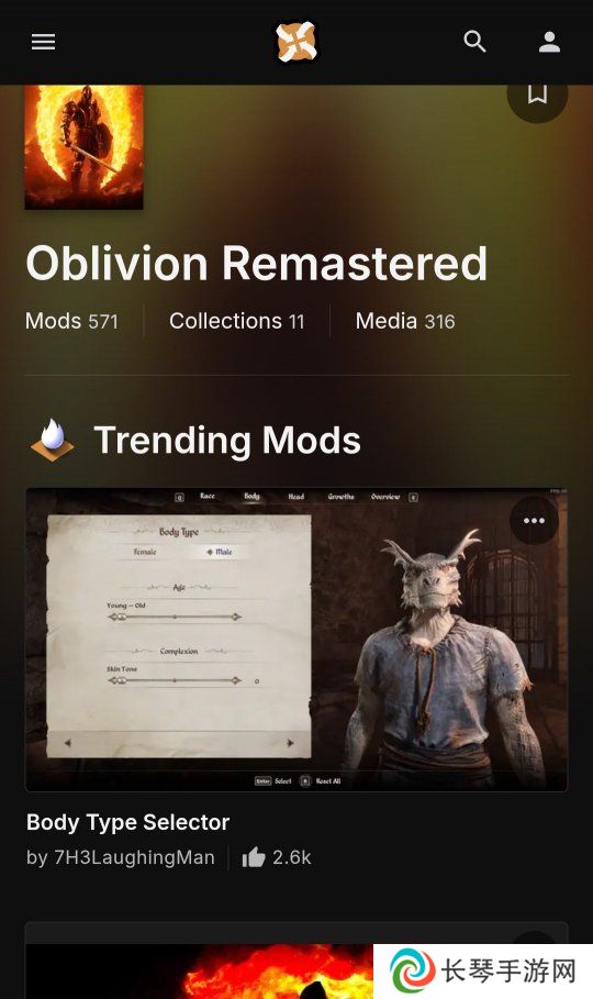 N网屈服 重新允许《上古卷轴4：湮灭重制版》性别MOD