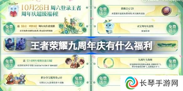王者荣耀九周年的福利有哪些 王者荣耀九周年庆福利活动总结